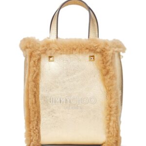 Jimmy Choo Mini N/S shearling tote bag