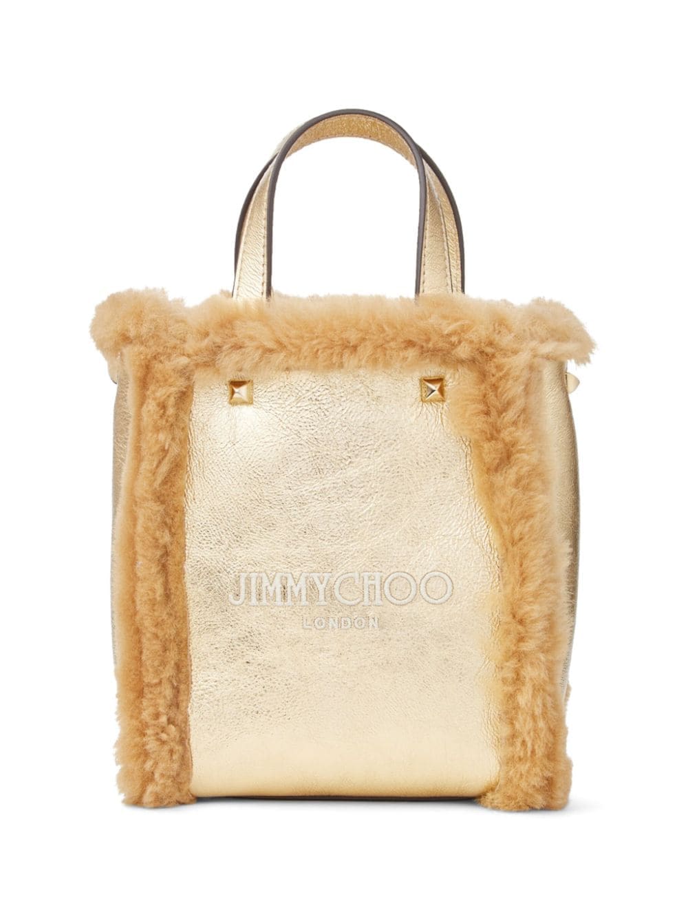 Jimmy Choo Mini N/S shearling tote bag