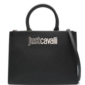 Just Cavalli logo-lettering faux-leather tote bag