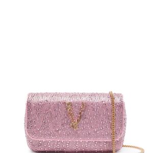 Versace Virtus rhinestone-embellished shoulder bag