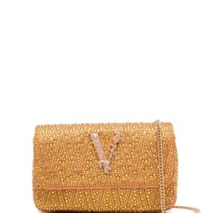 Versace Virtus rhinestone-embellished shoulder bag