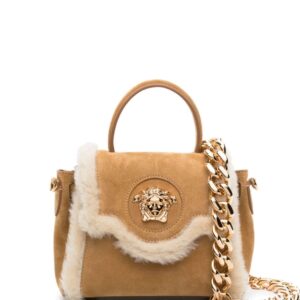 Versace La Medusa suede tote bag