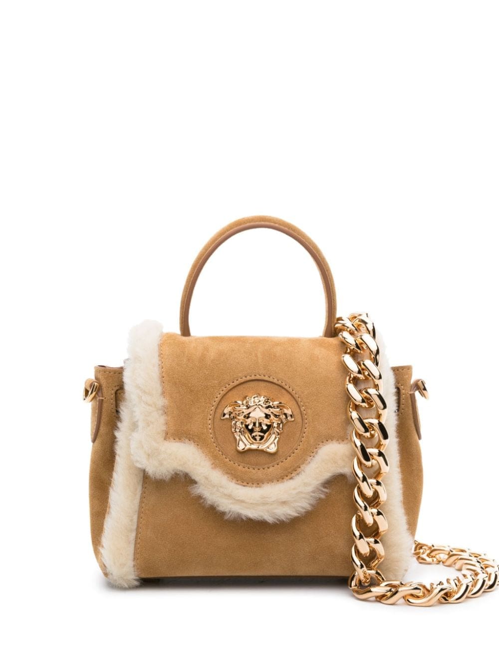 Versace La Medusa suede tote bag