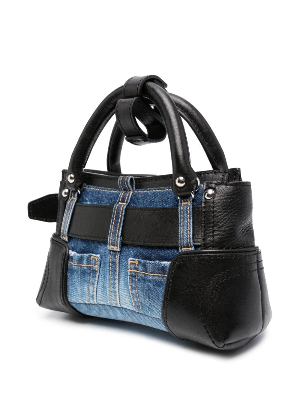 DSQUARED2 Belt denim-patchwork tote bag - Image 3