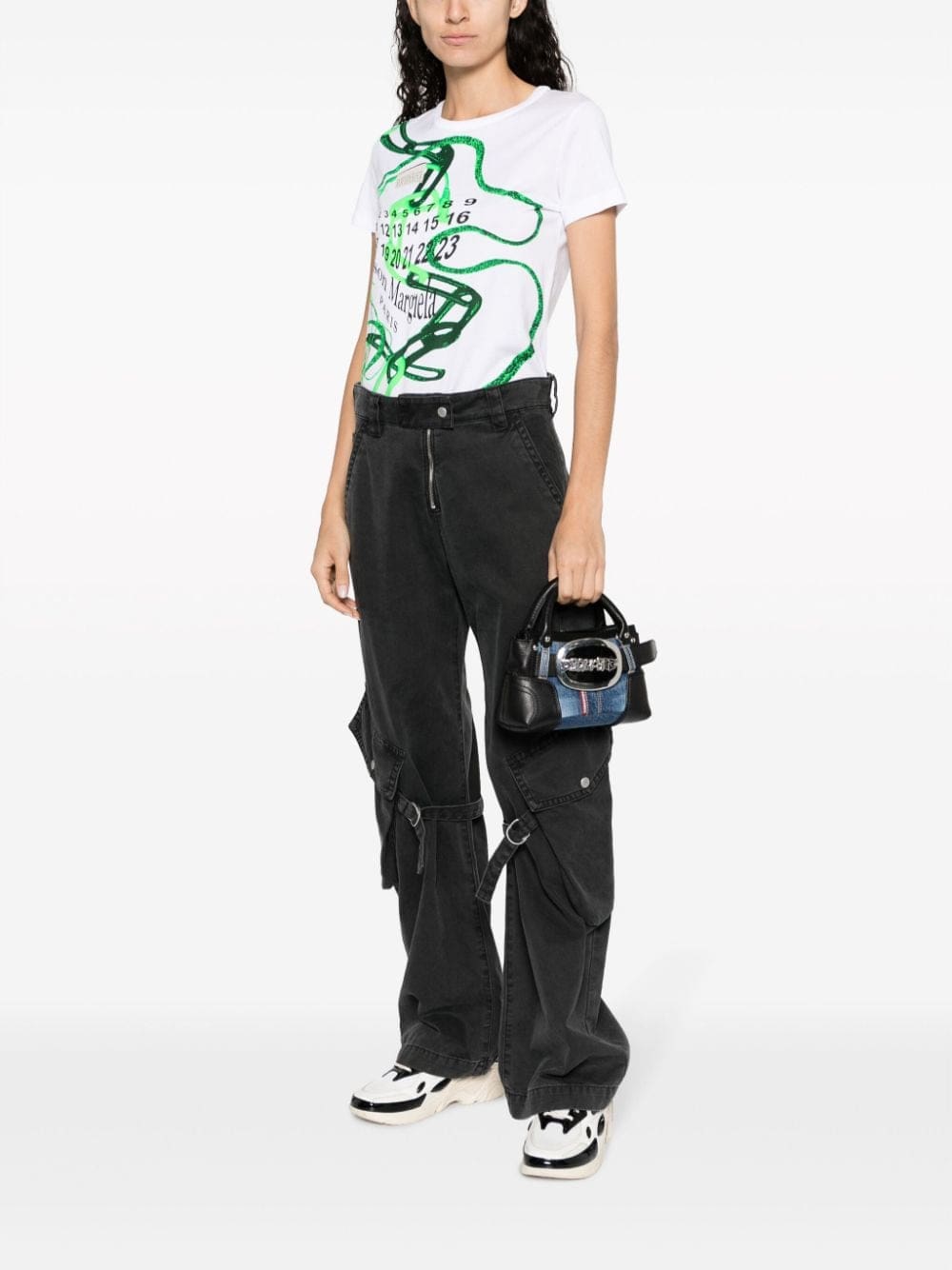 DSQUARED2 Belt denim-patchwork tote bag - Image 2