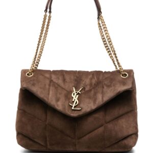 Saint Laurent Puffer logo-plaque shoulder bag