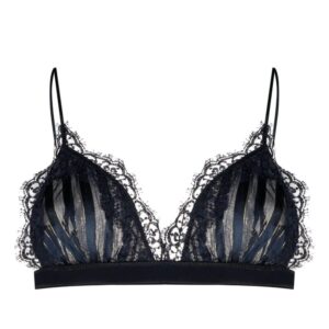 Oséree lurex lace-trim bra