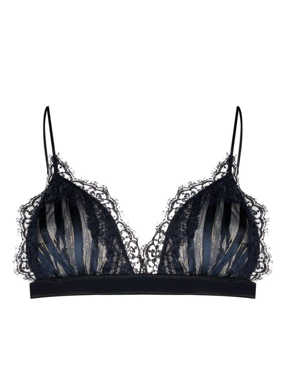 Oséree lurex lace-trim bra