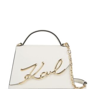 Karl Lagerfeld medium Signature leather crossbody bag