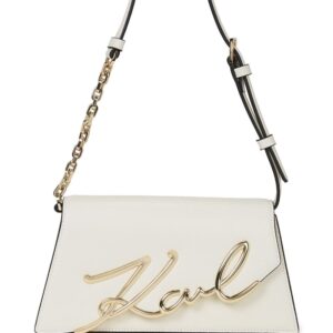 Karl Lagerfeld medium Signature leather shoulder bag