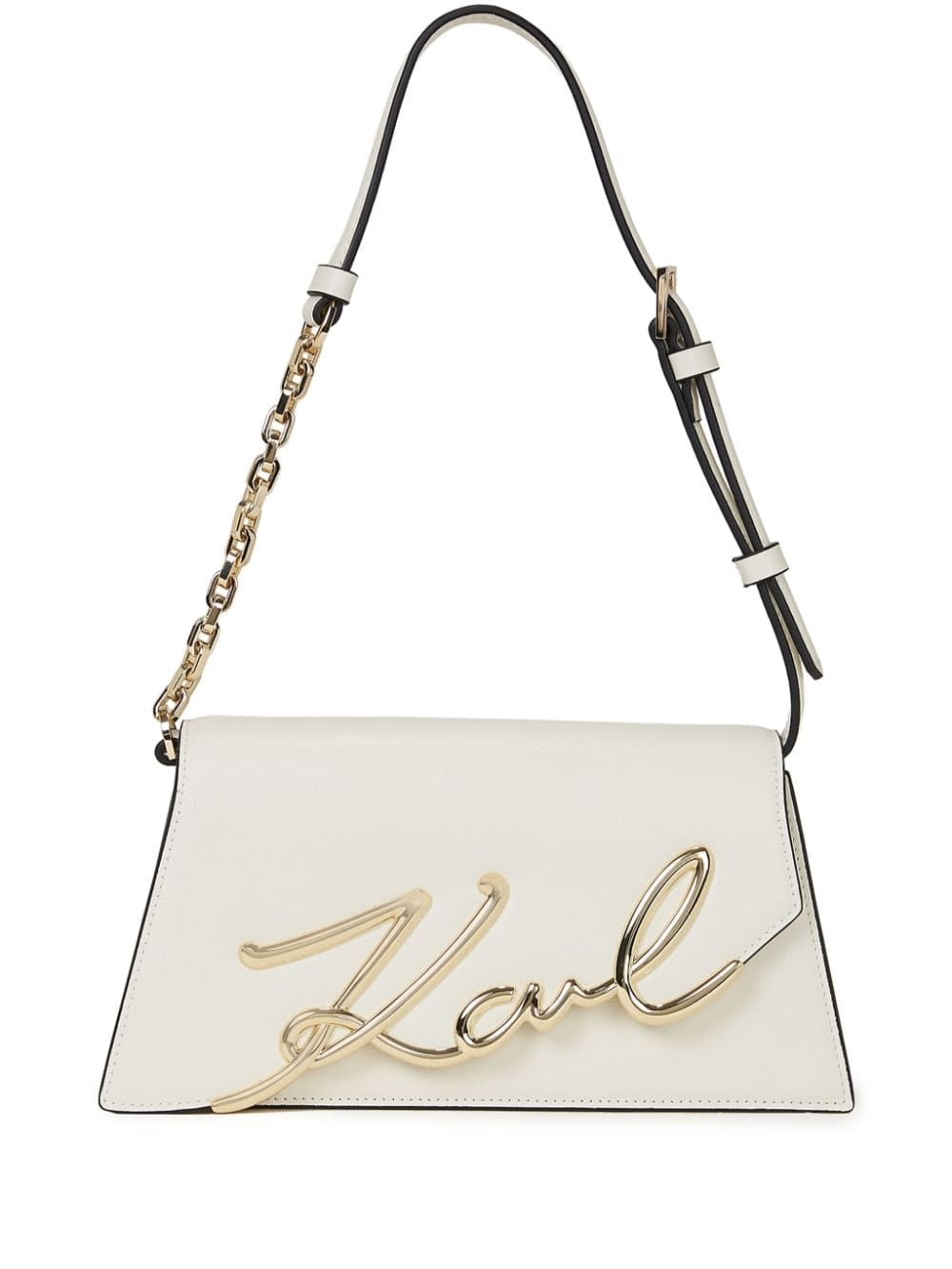 Karl Lagerfeld medium Signature leather shoulder bag