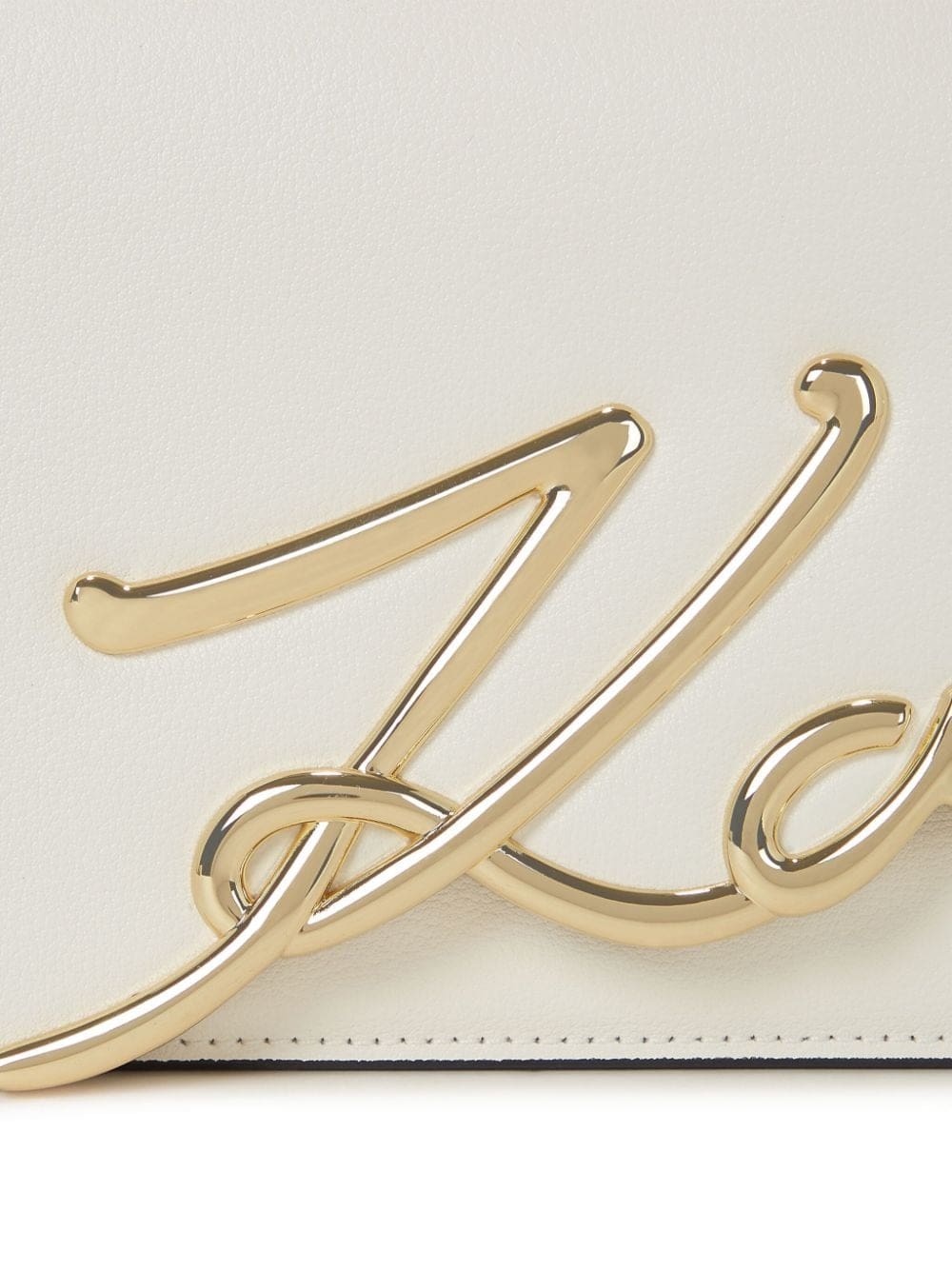 Karl Lagerfeld medium Signature leather shoulder bag - Image 3