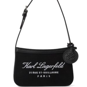 Karl Lagerfeld Hotel Karl canvas shoulder bag