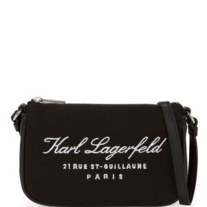 Karl Lagerfeld Hotel Karl canvas clutch bag