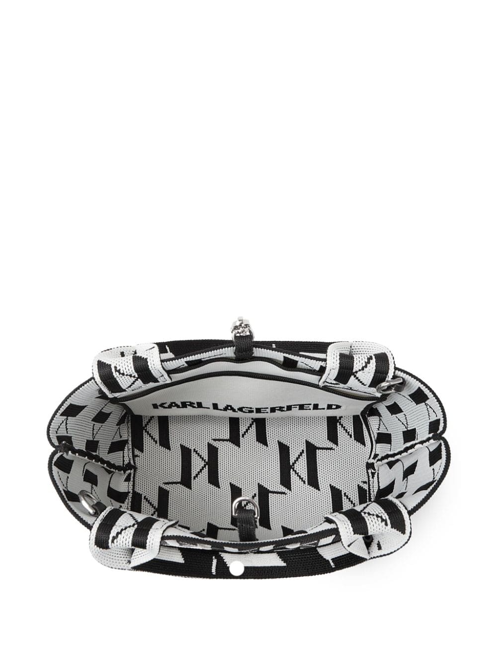 Karl Lagerfeld small K/Monogram knitted tote bag - Image 4