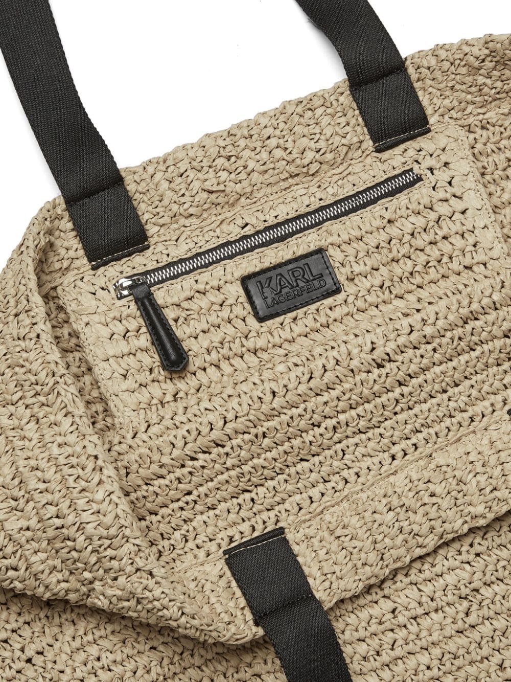 Karl Lagerfeld Signature raffia beach bag - Image 4