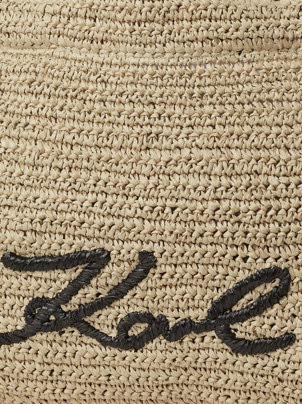 Karl Lagerfeld Signature raffia beach bag - Image 3