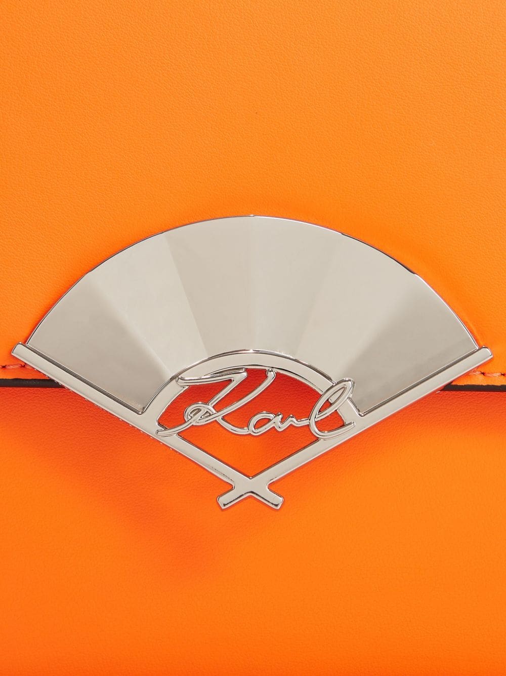 Karl Lagerfeld medium Signature Fan leather crossbody bag - Image 4