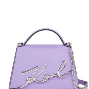 Karl Lagerfeld medium Signature leather crossbody bag