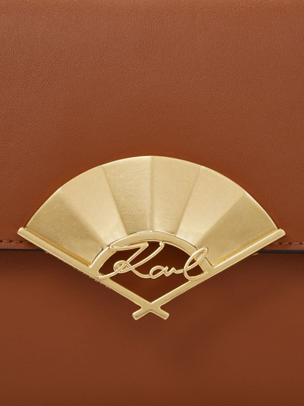 Karl Lagerfeld medium Signature Fan leather crossbody bag - Image 4