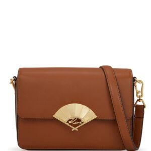Karl Lagerfeld medium Signature Fan leather crossbody bag