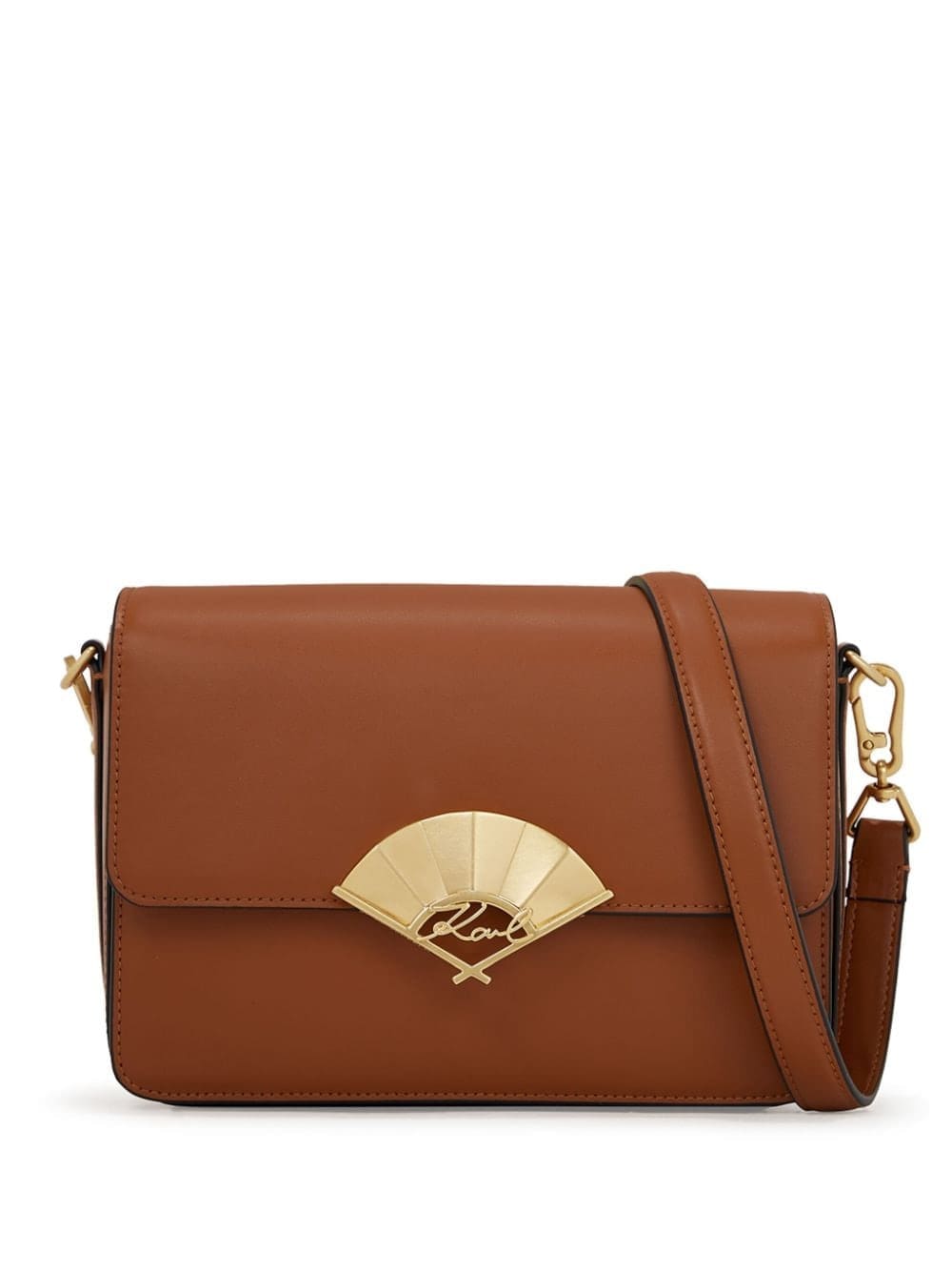 Karl Lagerfeld medium Signature Fan leather crossbody bag
