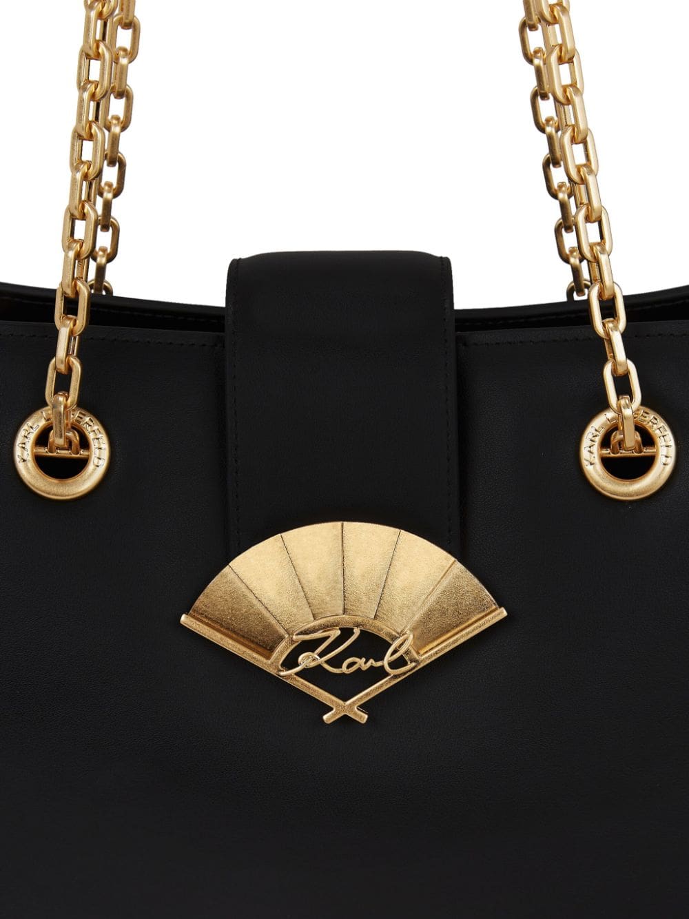 Karl Lagerfeld Signature Fan leather tote bag - Image 4