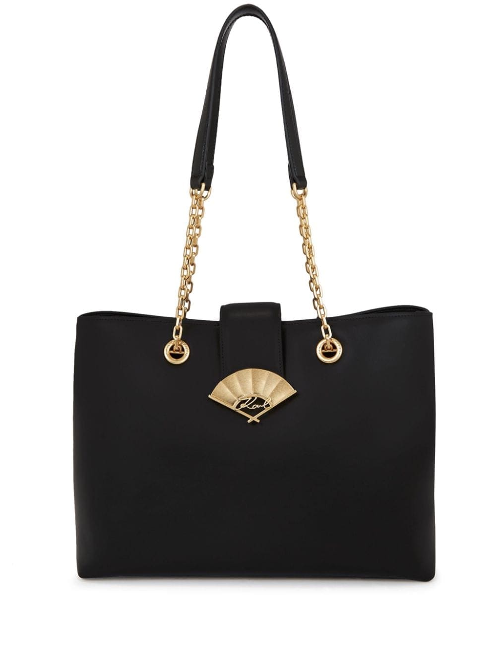 Karl Lagerfeld Signature Fan leather tote bag