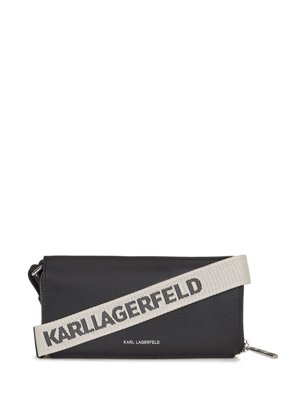 Karl Lagerfeld K/Circle perforated-logo clutch bag - Image 2