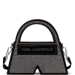 Karl Lagerfeld small Ikon K Crystal top-handle bag