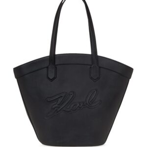 Karl Lagerfeld medium Signature Tulip leather tote bag