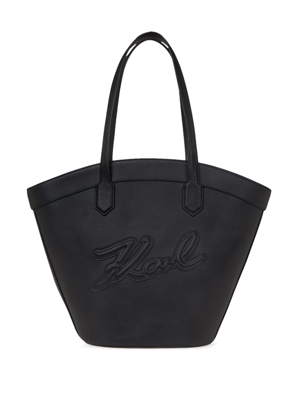 Karl Lagerfeld medium Signature Tulip leather tote bag