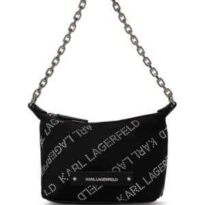 Karl Lagerfeld mini Essential crystal-embellished shoulder bag