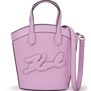 Karl Lagerfeld small Signature Tulip leather tote bag