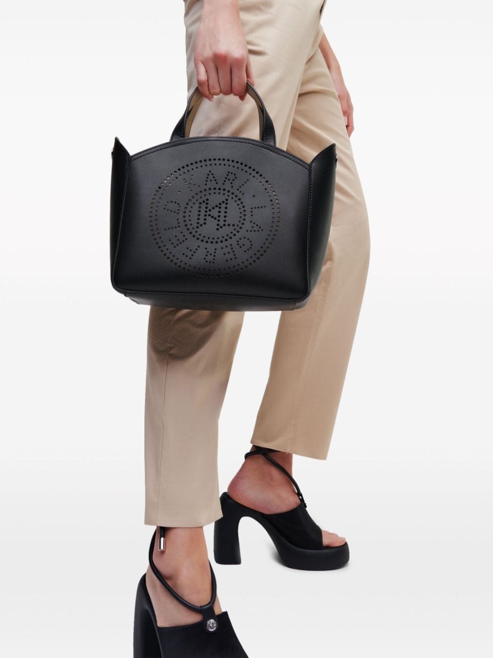 Karl Lagerfeld K/Circle perforated-logo tote bag - Image 2