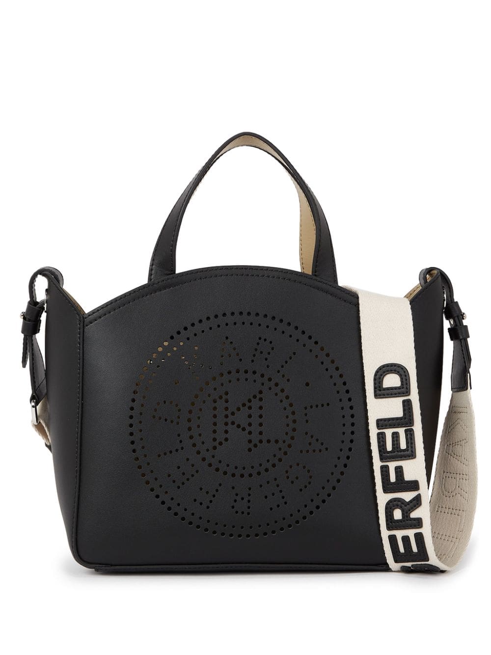 Karl Lagerfeld K/Circle perforated-logo tote bag