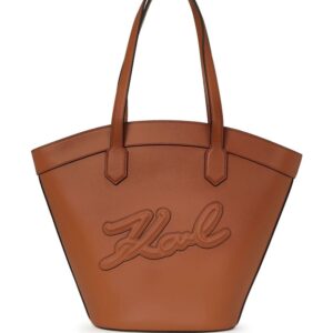 Karl Lagerfeld medium Signature Tulip leather tote bag