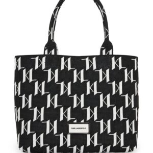 Karl Lagerfeld large K/Monogram knitted tote bag