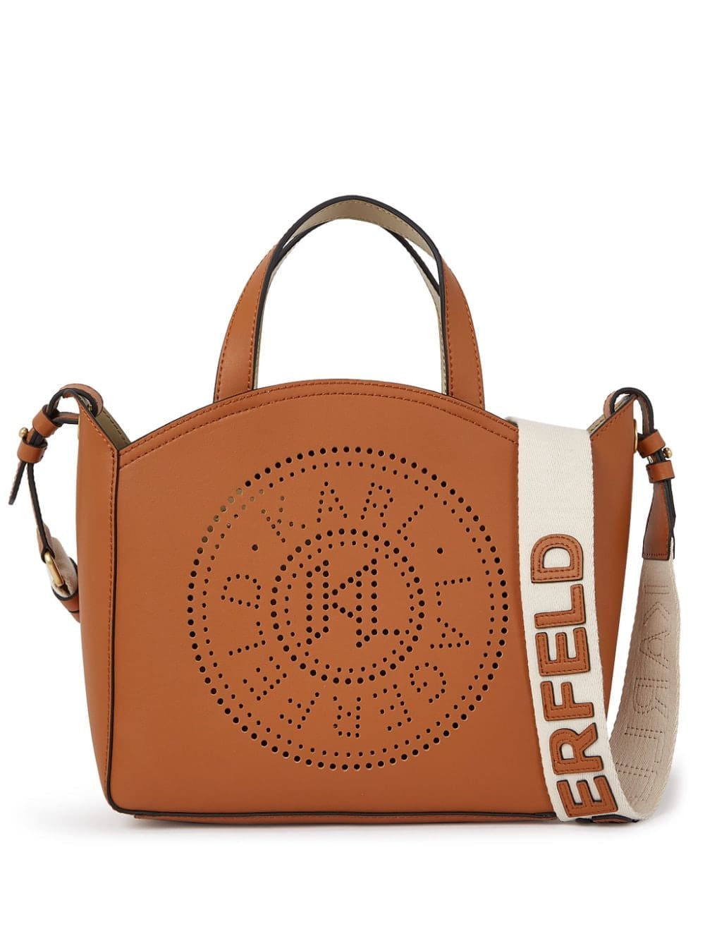 Karl Lagerfeld K/Circle perforated-logo tote bag