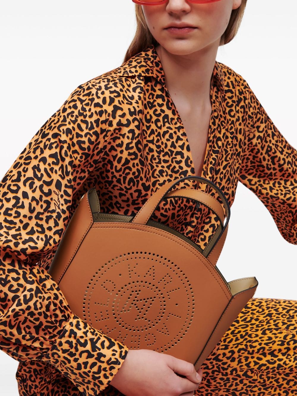 Karl Lagerfeld K/Circle perforated-logo tote bag - Image 5