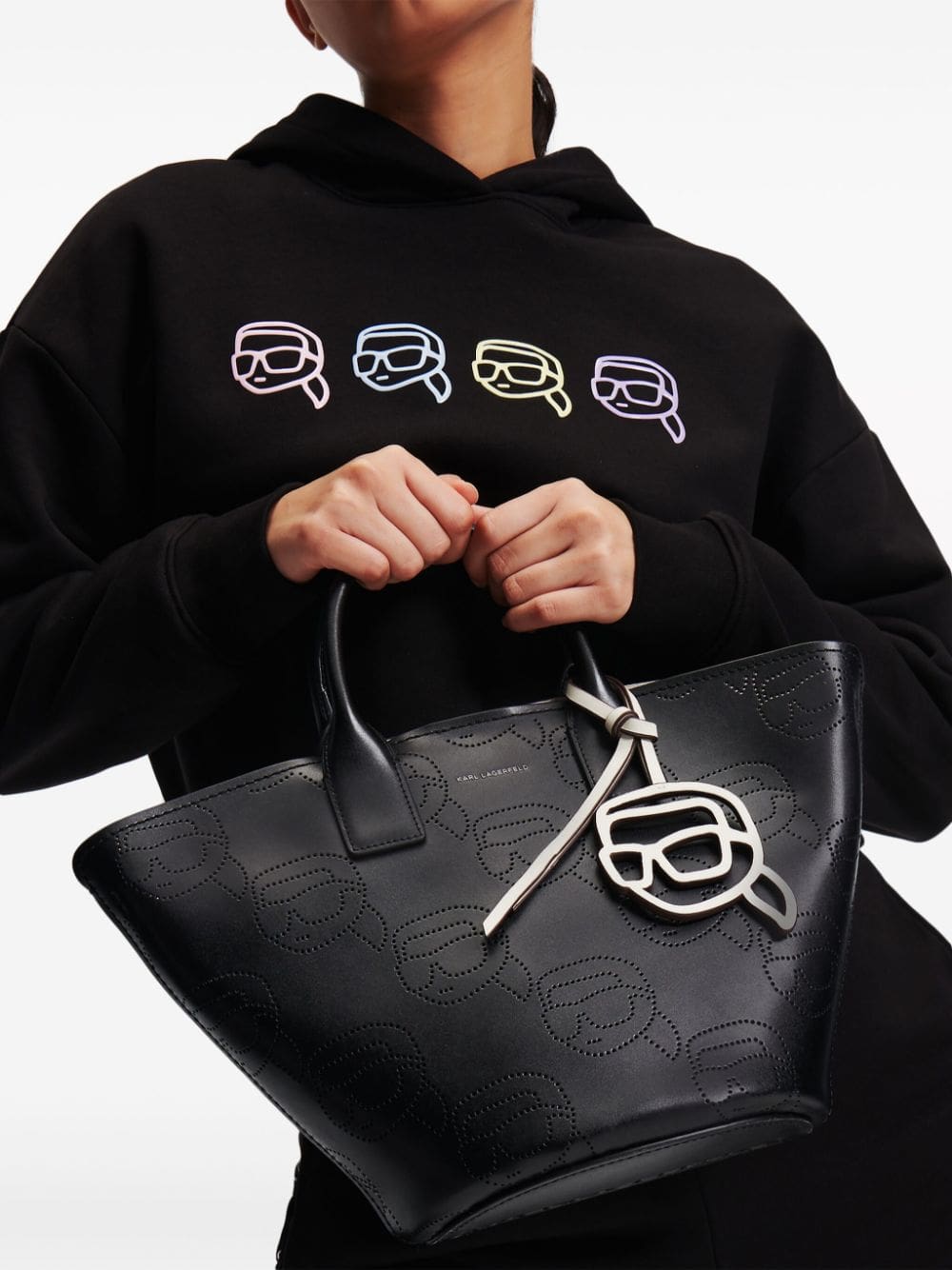 Karl Lagerfeld Ikonik perforated tote bag - Image 5