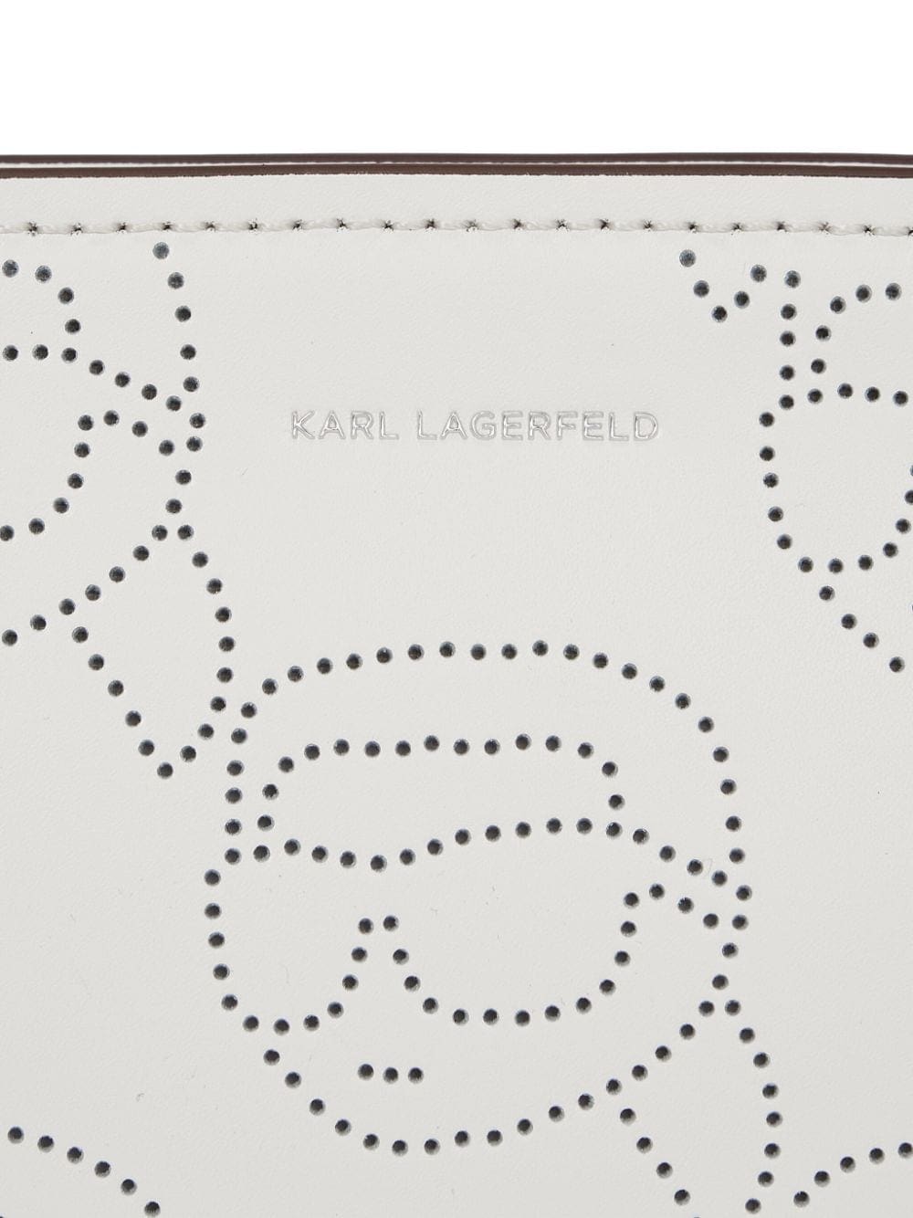Karl Lagerfeld Ikonik perforated leather shoulder bag - Image 4