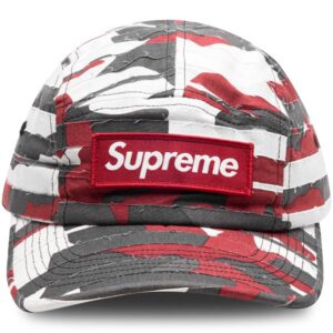 Supreme layered camouflage-pattern camp cap