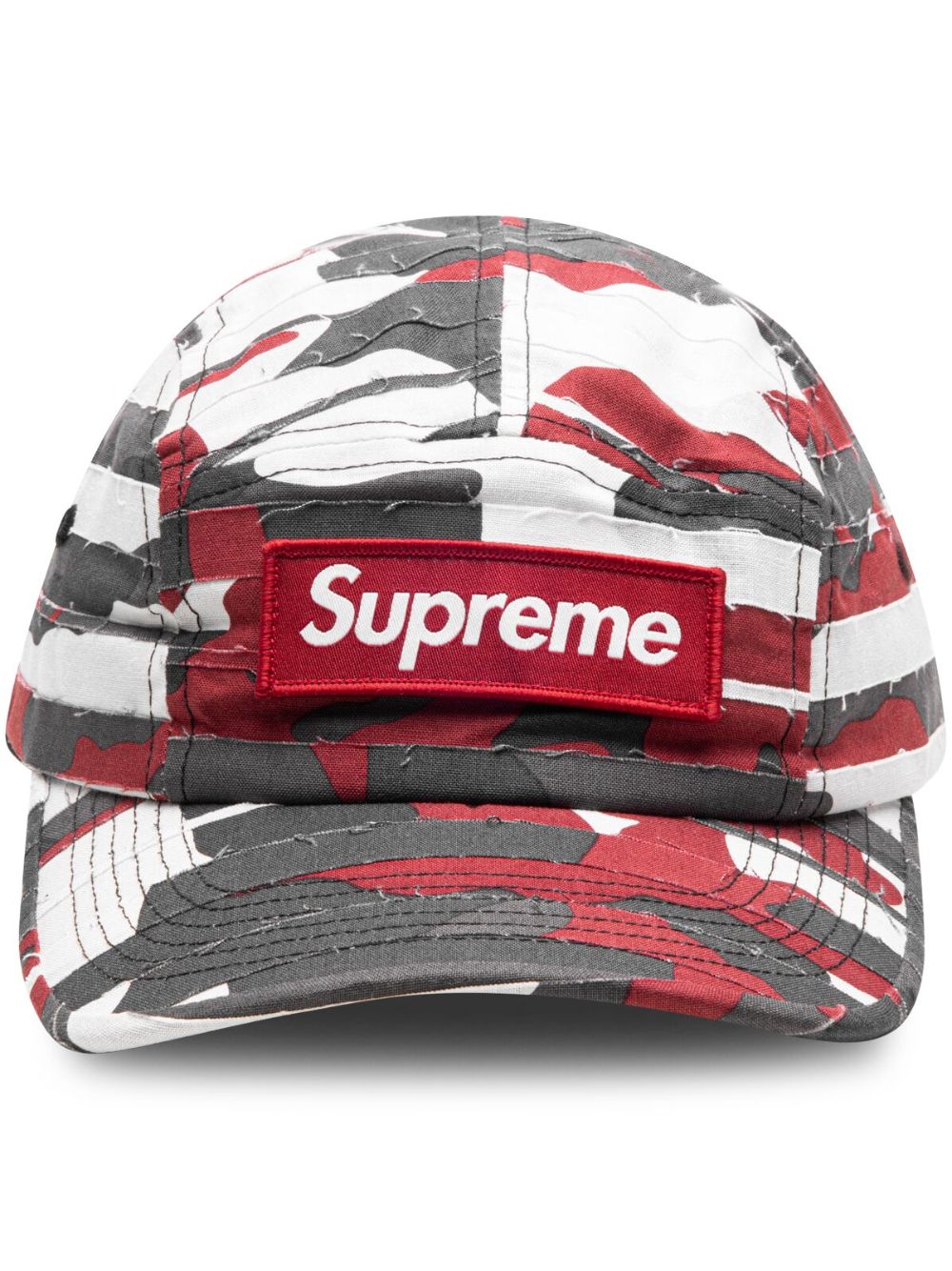 Supreme layered camouflage-pattern camp cap