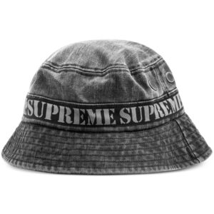 Supreme stencil logo webbing bucket hat