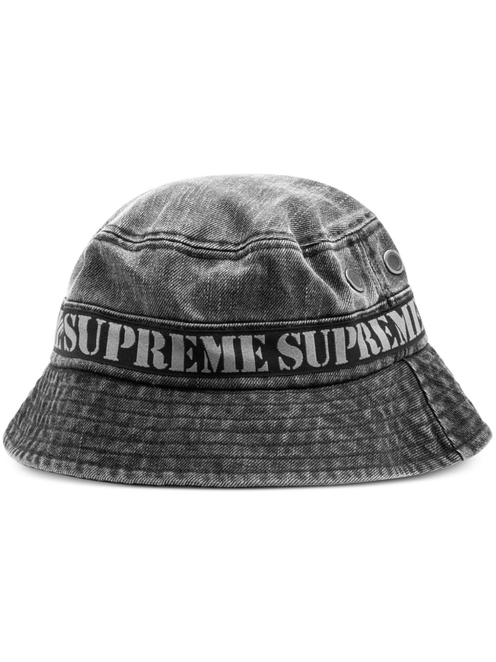 Supreme stencil logo webbing bucket hat