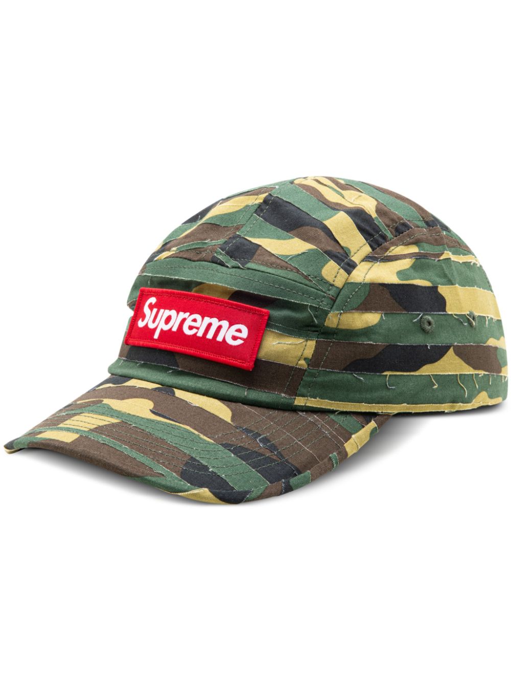 Supreme layered camouflage-pattern camp cap