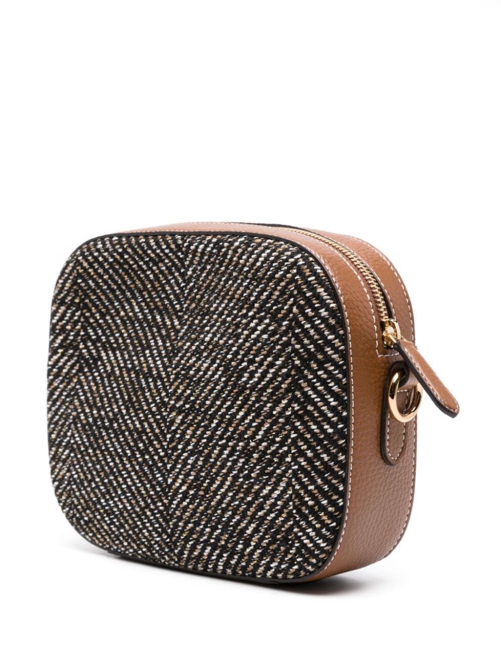 Stella McCartney logo-embroidered herringbone crossbody bag - Image 3