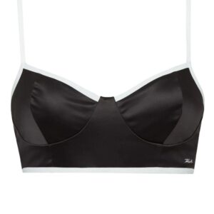 Karl Lagerfeld  logo-embroidered satin-finish bra
