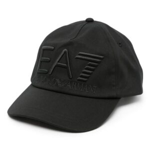 Ea7 Emporio Armani logo-embroidered cotton baseball cap